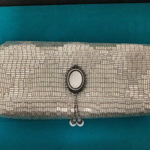 Silver Beaded Todd Anthony Clutch